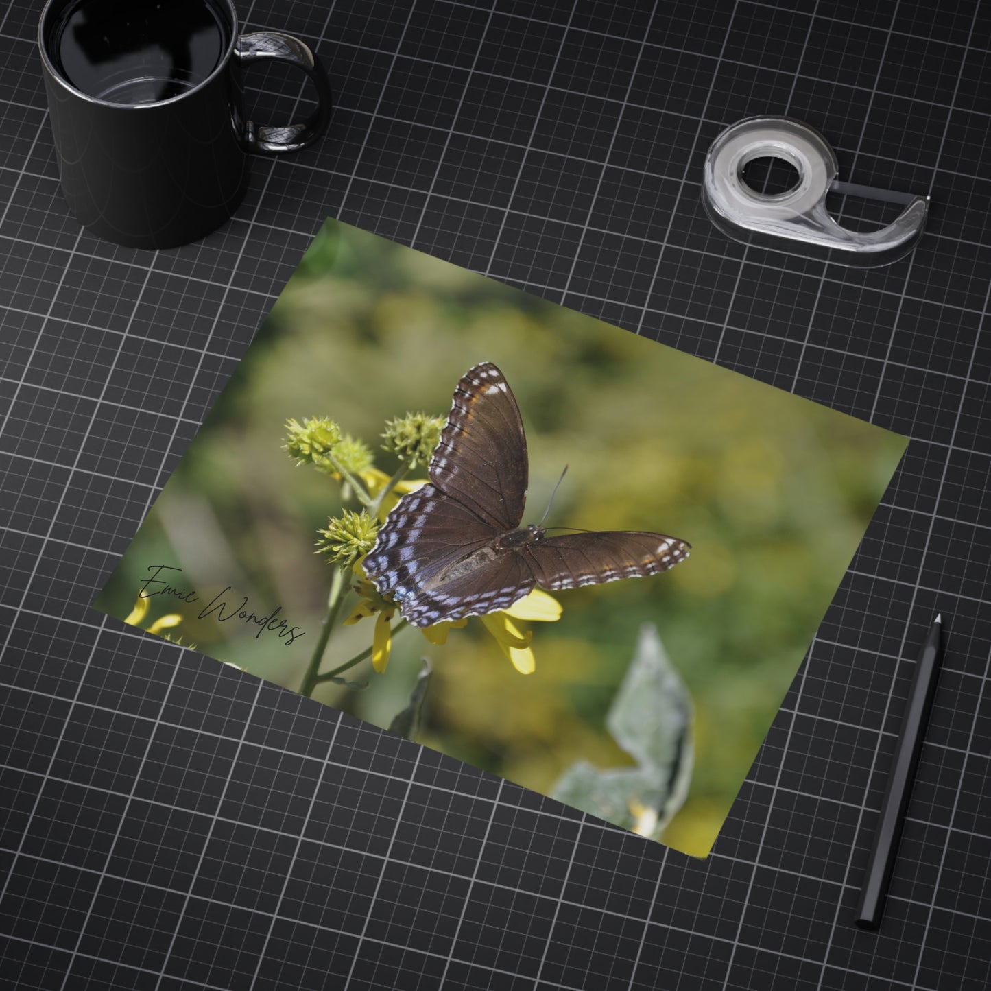 Blue Butterfly Print